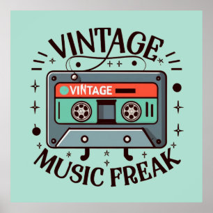 Poster Vintage Music Freak