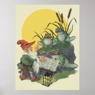 Poster Vintage Music Magazine Cobrir Art, Etude Sapo Choi