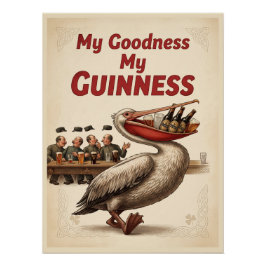 Póster "Vintage My Goodness My Guinness" Pelican Premium 