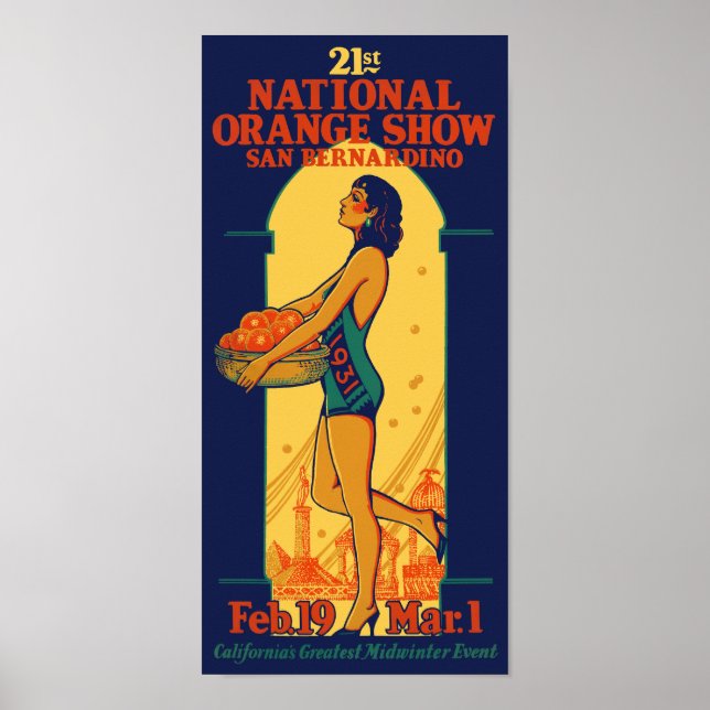 poster vintage Nacional do Show Laranja de 21ruas  (Frente)