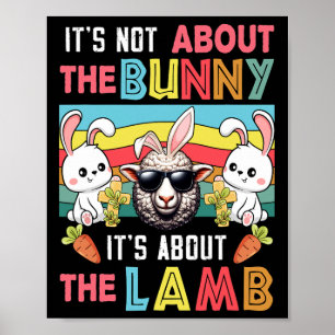 Poster Vintage Não é Bunny É sobre Páscoa de Lamb Bunni