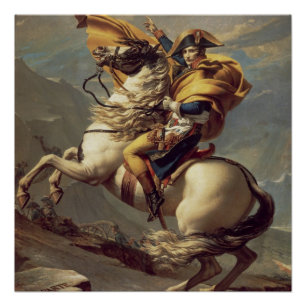 Póster Vintage Napoleão atravessando os Alpes