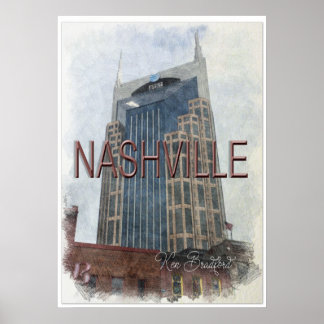 Poster vintage Nashville centro