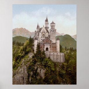 Póster Vintage Neuschwanstein Bayern 16" x 20"