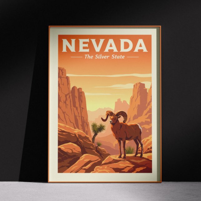 Poster Vintage Nevada (Criador carregado)