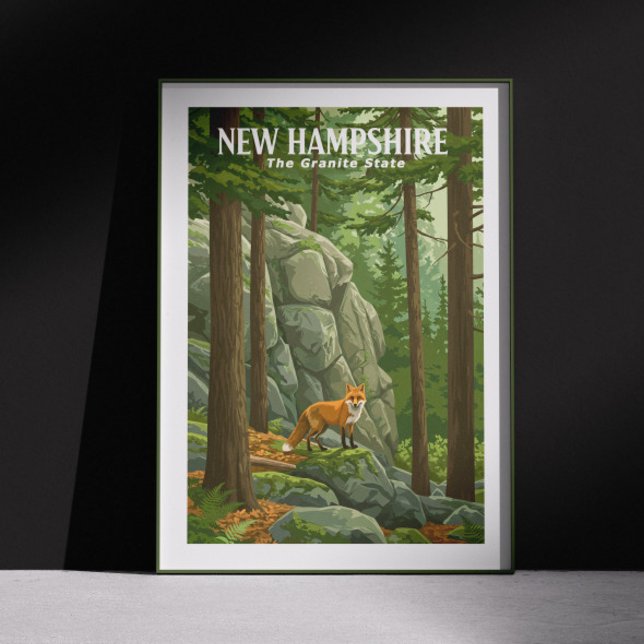 Poster Vintage New Hampshire (Criador carregado)
