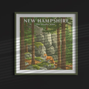 Poster Vintage New Hampshire