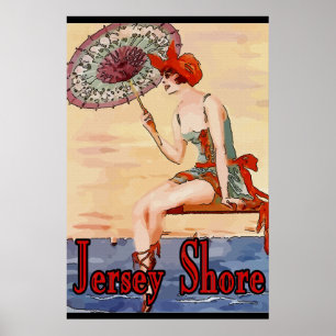 Póster Vintage New Jersey no Shore