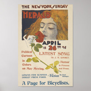 Poster Vintage New York Sunday Herald Cobrir