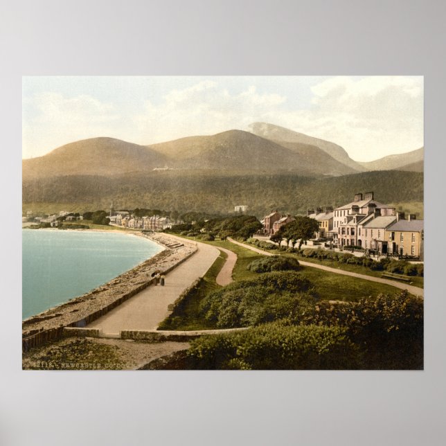 Póster Vintage Newcastle, County Down (Frente)