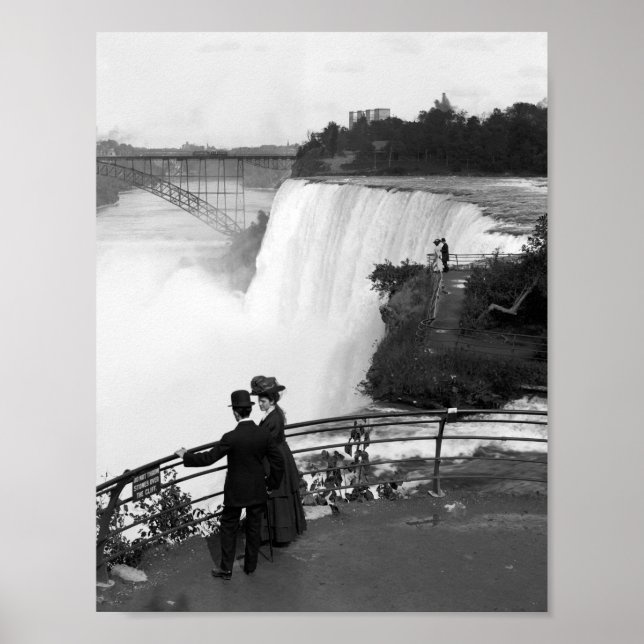 Poster Vintage Niagara Falls - 1908 (Frente)