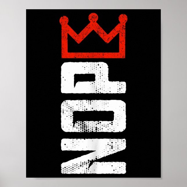 Poster Vintage No Kings - Sinal de Protesto Vertical (Frente)