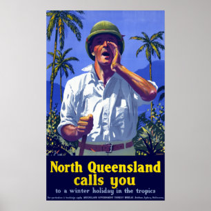 Poster Vintage North Queensland Viagem