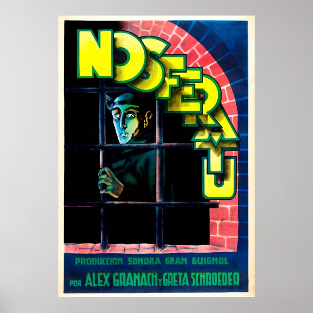 Poster Vintage Nosferatu espanhol (Frente)
