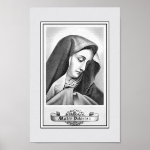 Póster Vintage Nossa Senhora de Tristeza devoção católica