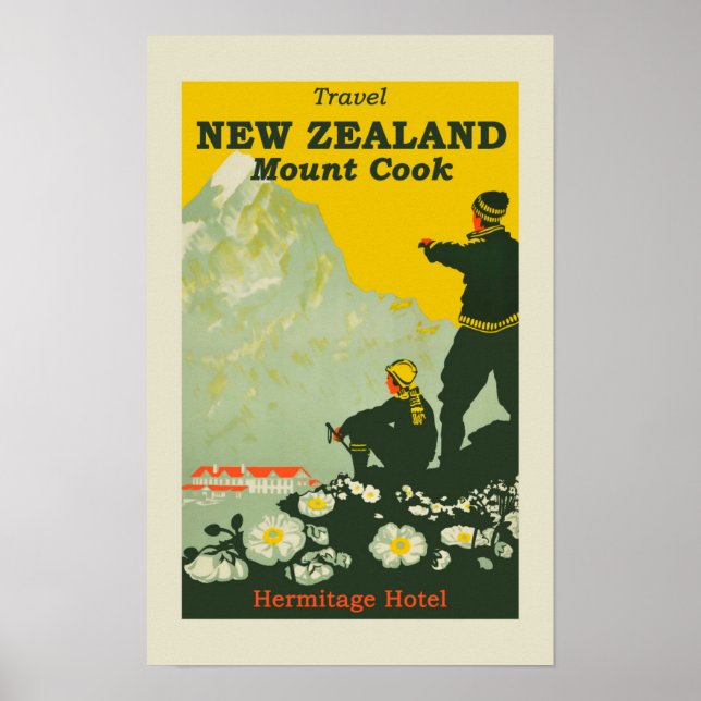 Poster vintage Nova Zelândia (Frente)