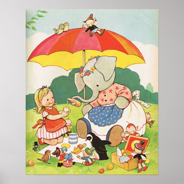 Poster Vintage Nursery Rhymes, Mabel Lucie Attwell (Frente)