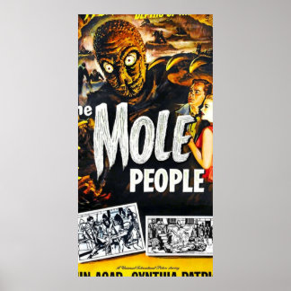 Poster Vintage O Filme De Horror Do Mole Pessoas