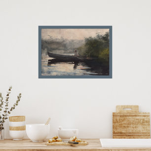 Poster Vintage O Fim do Dia, Adirondacks por Homer