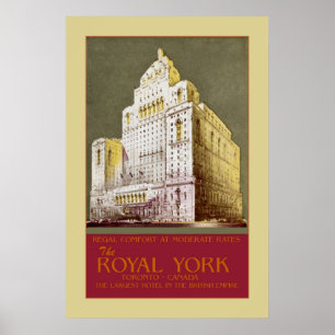 Poster Vintage o hotel real Toronto de York