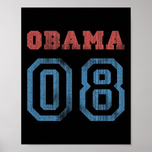Poster Vintage Obama 08 (Frente)