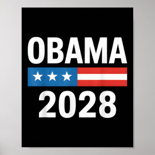 Poster Vintage Obama 2028 Engraçado Eleição Política Patr