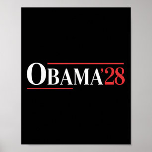Poster Vintage Obama 2028 Engraçado Eleição Política Patr