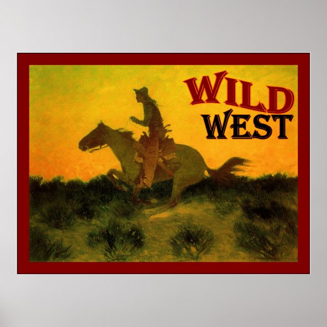 Poster vintage Oeste Selvagem (Frente)