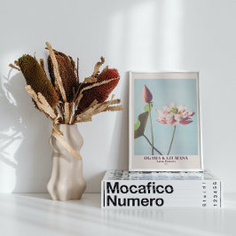 Poster Vintage Ogawa Kazumasa Lotus Flores Fotografia