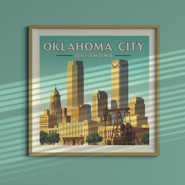 Poster Vintage Oklahoma City Oklahoma (Criador carregado)