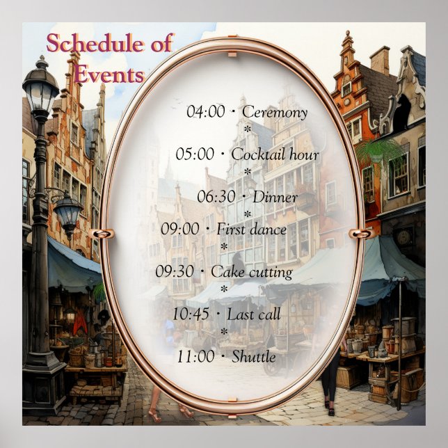 Poster Vintage Old Amsterdam Art (Frente)