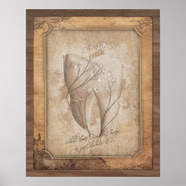 Poster Vintage Old Fashiked Dental Art. Dentist Gift (Frente)