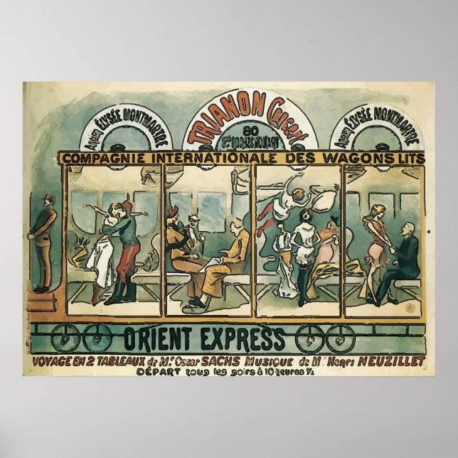 Poster Vintage Orient Express (Frente)