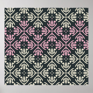 Poster Vintage Ornamental: Design impermeável Elegante.