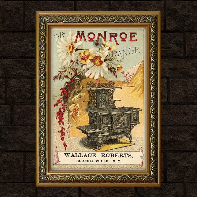 Poster Vintage Ornate Cast Iron Stove Advertising (Criador carregado)