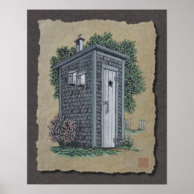 Póster Vintage Outhouse (Frente)
