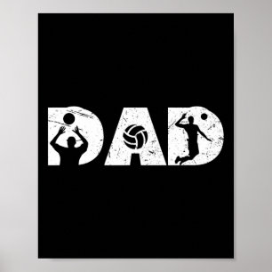 Poster Vintage Pai De Voleibol Família F