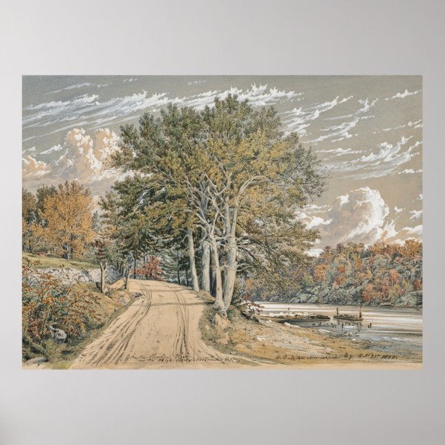 Poster Vintage Painting Harlem River (Frente)