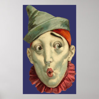 Póster Vintage Palhaço Face