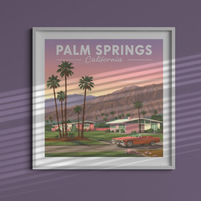 Poster Vintage Palm Primavera California (Criador carregado)