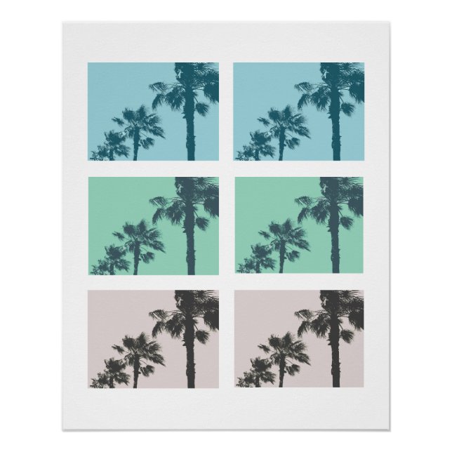 Póster Vintage Palm Trees Poster (Frente)