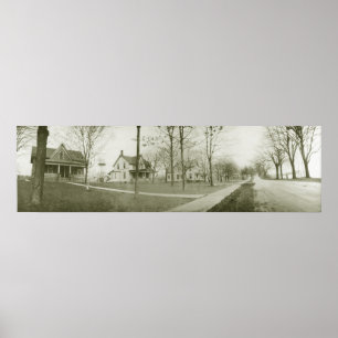 Poster Vintage panorâmico do Dr. de W da ilha de Kelleys