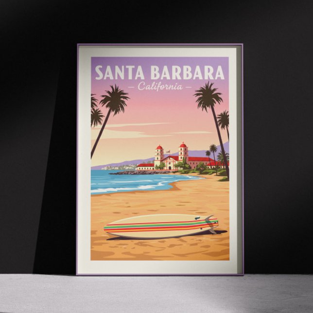 Poster Vintage Papais noeis Barbara California (Criador carregado)