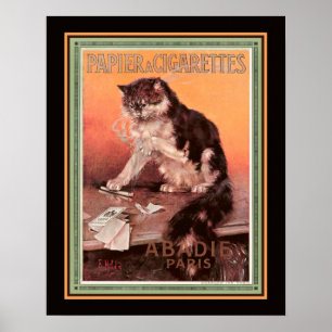 Poster Vintage Papier de Abadie 'cigarros