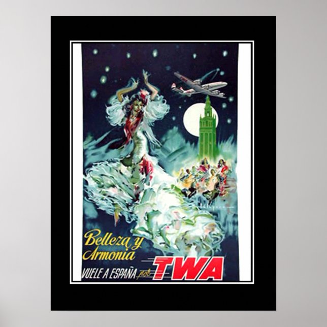 Poster vintage para Espanha (Frente)