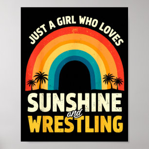 Poster Vintage para uma garota que ama Sunshine Wrestling