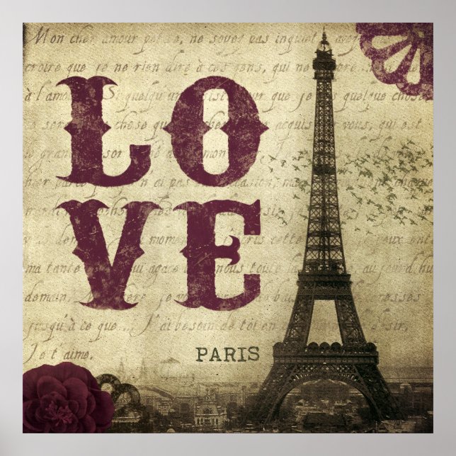 Póster Vintage Paris (Frente)