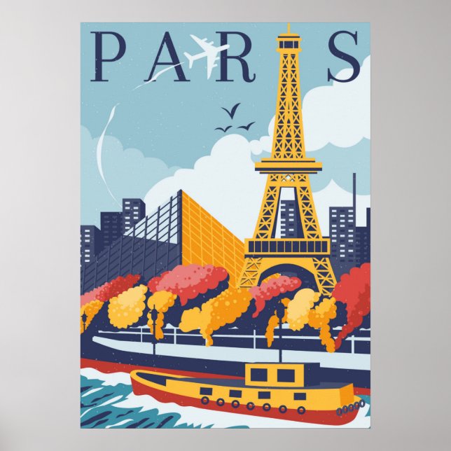 Poster Vintage Paris (Frente)