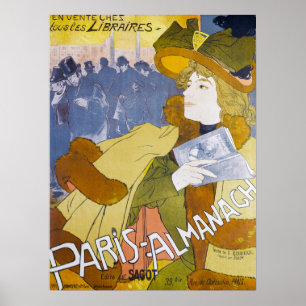 Poster Vintage Paris Almanach Cobrir