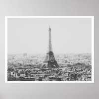 Vintage Paris Eiffel Tower Black White Photoshop